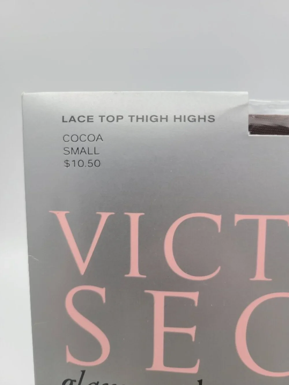 Vintage Victoria's Secret Glamour Sheers Thigh Highs Cocoa Small NIP
